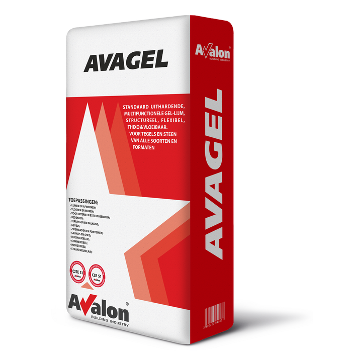 AVAGEL Tegellijm - Ultra Flexibele Gel Tegellijm voor Binnen en Buiten 25kg - C2TE S1