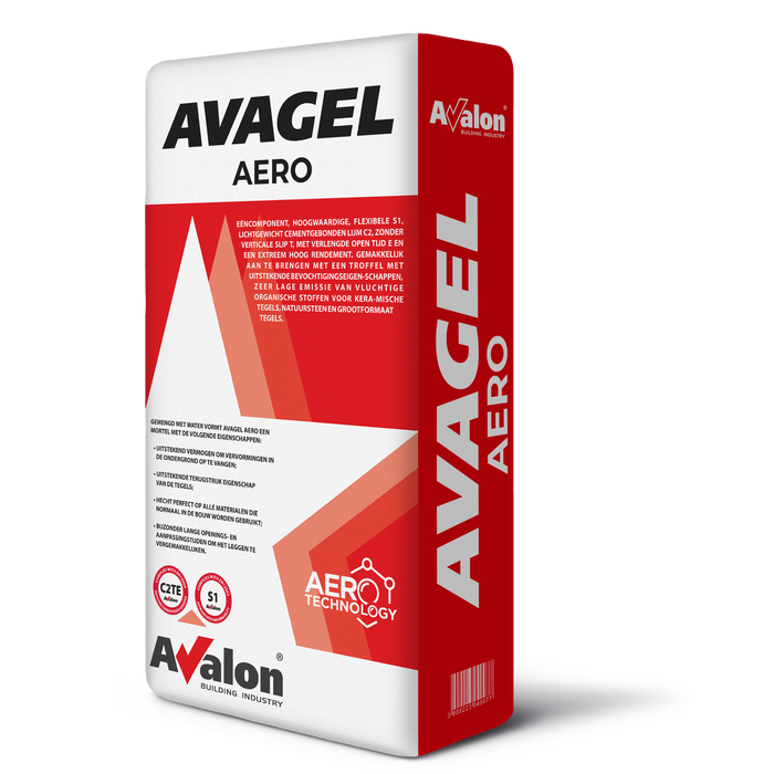 AVAGEL AERO Tegellijm - Lichtgewicht Flexibele Gel Tegellijm voor Makkelijk en Snel Tegelen 15kg - C2TE S1