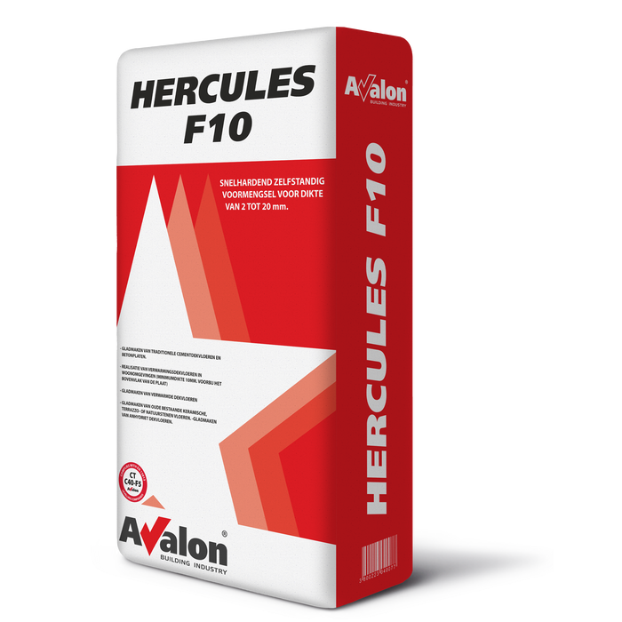 Hercules F10 Egalisatiemortel - Hoogwaardige Zelfnivellerende Egaline voor Vloeren en Wanden 25kg - CT C40-F5